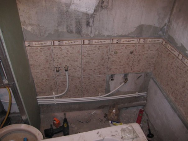 Zrekonstruovaná koupelna v domě vlastníma rukama