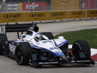 Марко Андретти (Andretti Green Racing) во время гонки IRL в Детройте, 2008. Фото с сайта www.marcoandretti.com