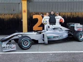 Новый болид команды Mercedes. Фото Mercedes GP