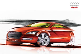Так будет выглядеть Audi TT RS. Иллюстрация компании Audi