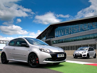 Renault Clio RS и Twingo RS в версии Silverstone GP. Фото Renault