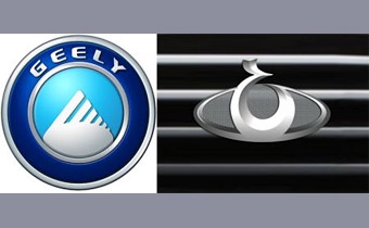 Новый (справа) логотип Geely и старый (слева)