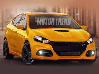 Предполагаемая внешность Dodge Dart SRT4. Иллюстрации с сайта motortrend.com
