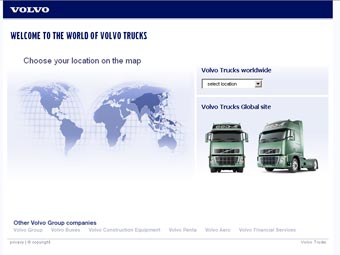 Скриншот сайта volvo.com
