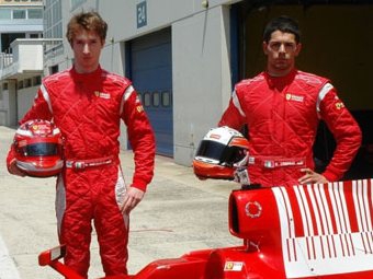 Мирко Бортолотти и Даниэль Зампьери на тестах Ferrari. Фото с сайта omnicorse.it