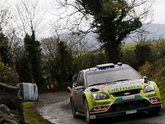 Яри-Матти Латвала (BP Ford Abu Dhabi World Rally Team, Ford Focus WRC 08). Ралли Ирландии, 2009. Фото с сайта bpfordwrc.com
