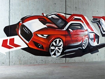 Промо-рисунок нового хэтчбека Audi A1. Иллюстрация компании Audi