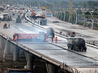 Строительство Западного скоростного диаметра. Фото с сайта whsd.ru