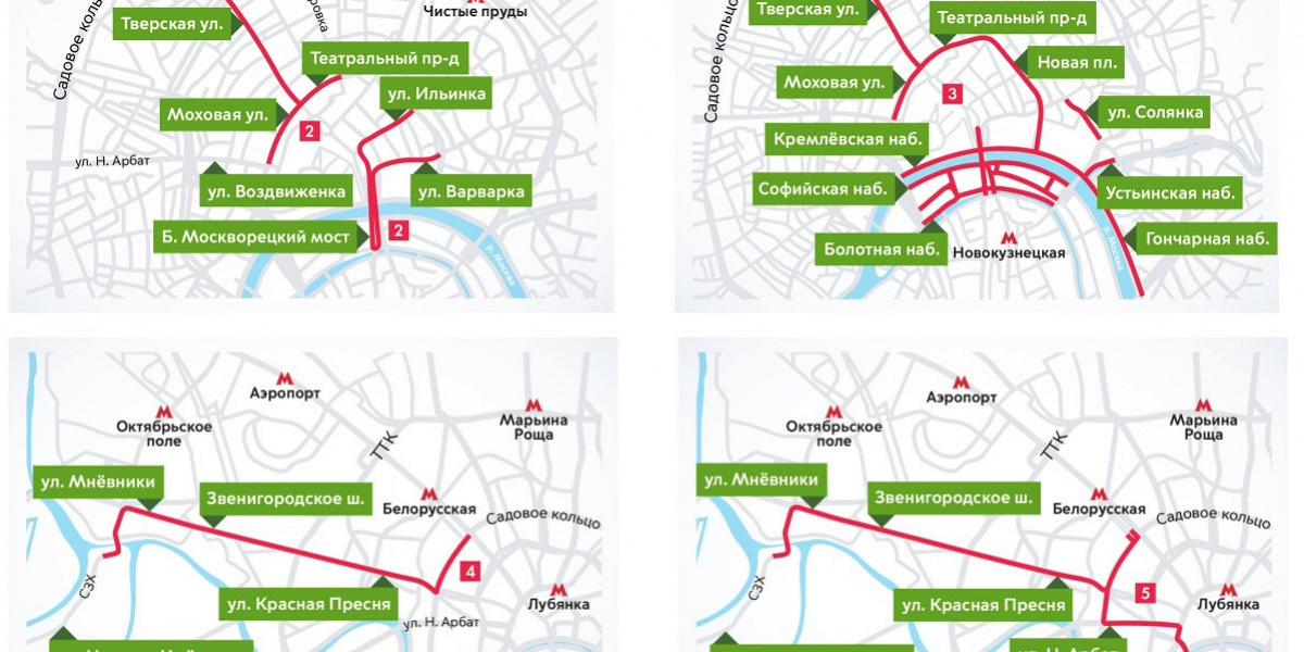 Карта перекрытия движения в москве 7 мая - 80 фото