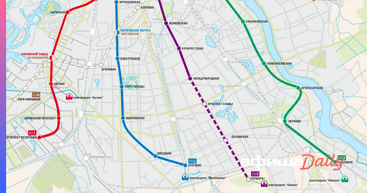 Метро дунайская санкт петербург на схеме