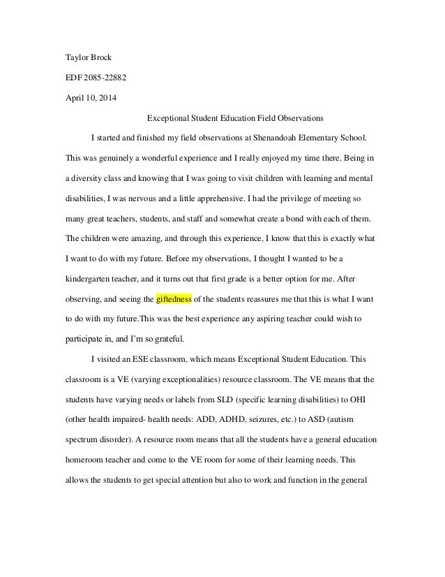 observation essay ideas