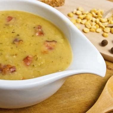 Рецепт Суп гороховый с куриным мясом и копченостями