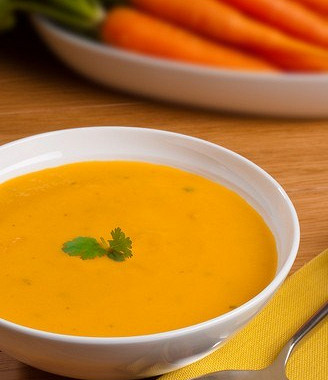 Рецепт Морковный суп-пюре с кориандром и вермутом