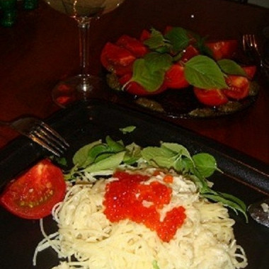 Рецепт Спагетти «Четыре сыра»