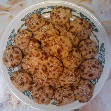 Рецепт Сырное печенье с кунжутом