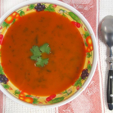 Рецепт Апельсиновый суп со шпинатом