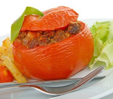 Рецепт Печеные помидоры с печенью индейки и розмарином