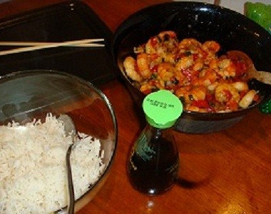 Рецепт Креветки по‑тайски в соусе из сладкого чили и имбиря
