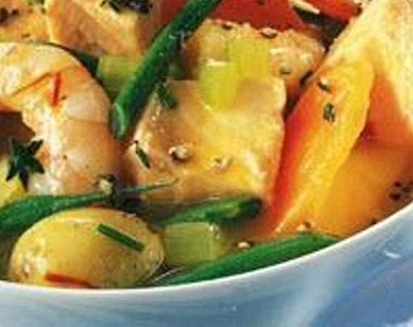 Рецепт Суп с морепродуктами и шафраном