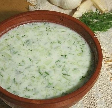 Рецепт Холодный овощной суп с кефиром