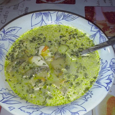Рецепт Сырный суп с грибами