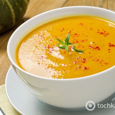 Рецепт Тыквенный суп-пюре с плавленым сыром