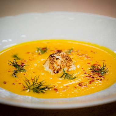Рецепт Морковно-имбирный суп с маршмеллоу
