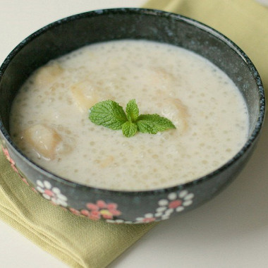 Рецепт Пудинг из тапиоки с лемонграссом и кокосовым молоком