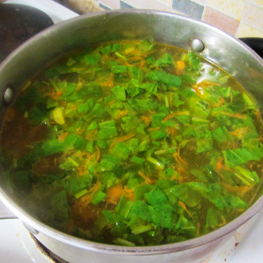 Рецепт Весений суп со шпинатом