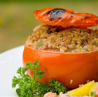 Фото рецепт Фаршированные мясом помидоры