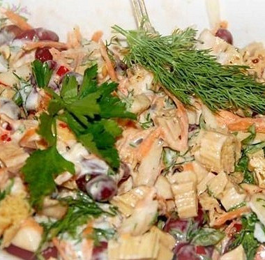 Рецепт Индийский салат со спаржей и фасолью