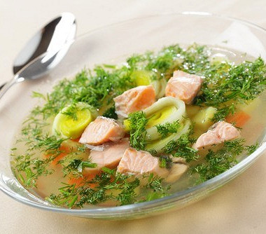Рецепт Суп из лосося с цукини и сельдереем