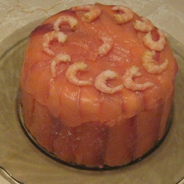 Рецепт Салат-торт из морепродуктов