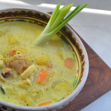 Рецепт Тайский суп с морепродуктами
