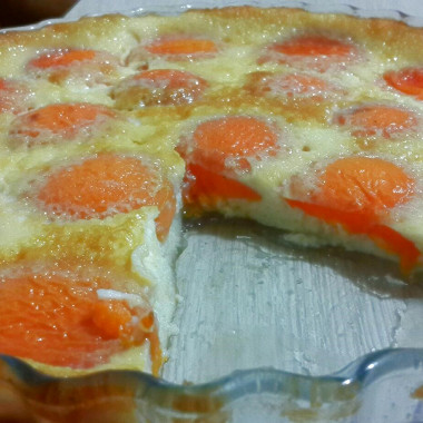 Рецепт Нежное кремовое клафути с абрикосами