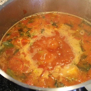 Рецепт Летний овощной суп с фасолью