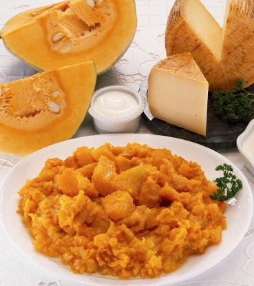 Сливочный сыр с тыквой и яблоками