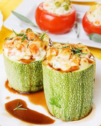 Цукини с креветками